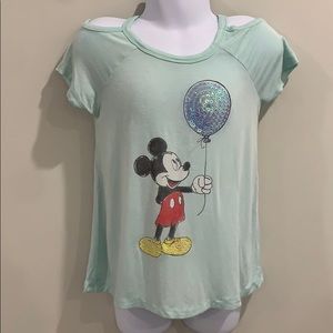 NWOT Mickey Cold Shoulder XS 4/5